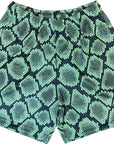 RF-Wear Men's Mesh Snakeskin Shorts in Green