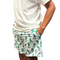 RF Wear Men's Mesh Soldier Shorts - White/Green - Model Side View