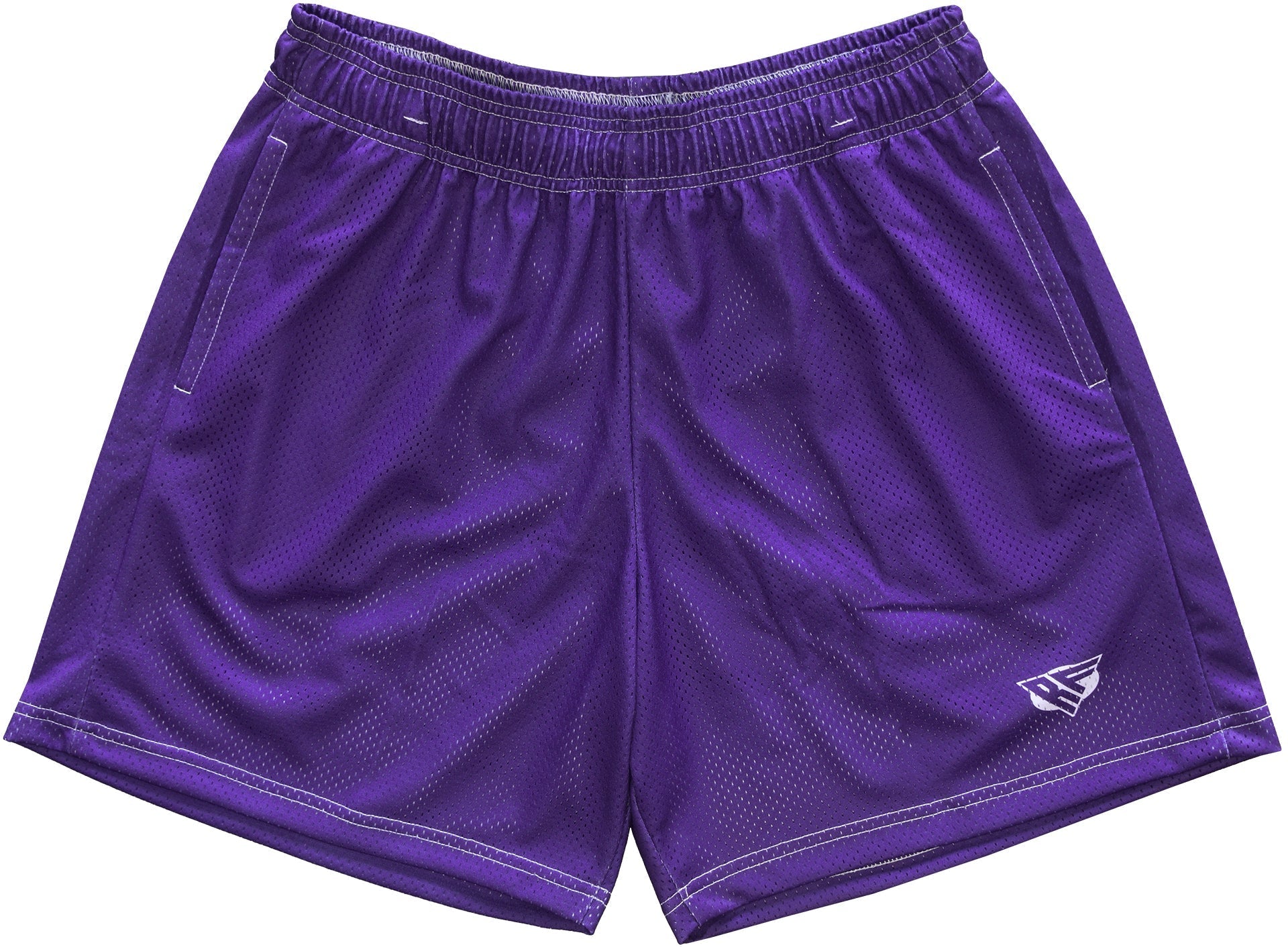 RF-Wear Men's Mesh Solid Color Shorts in Purple