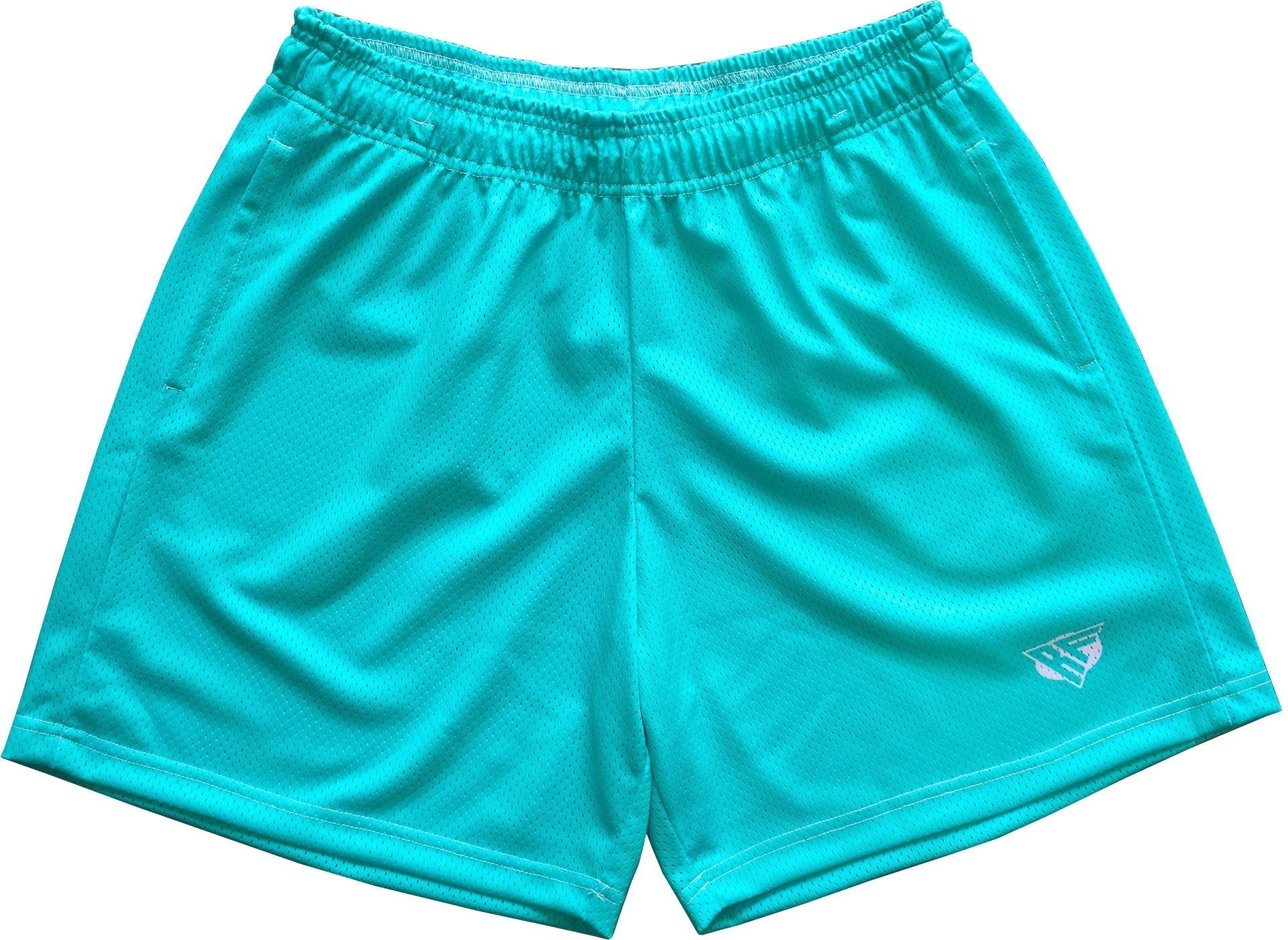 RF-Wear Men's Mesh Solid Color Shorts in Teal