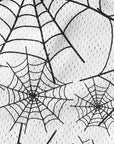 Close-up of RF-Wear Men's Mesh Spider Web Shorts in White
