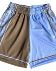 RF-Wear Men's Mesh Split Porcelain on the Side Shorts in Blue-Finch/Incense