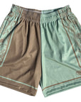 RF-Wear Men's Mesh Split Porcelain on the Side Shorts in Seacrest/Incense