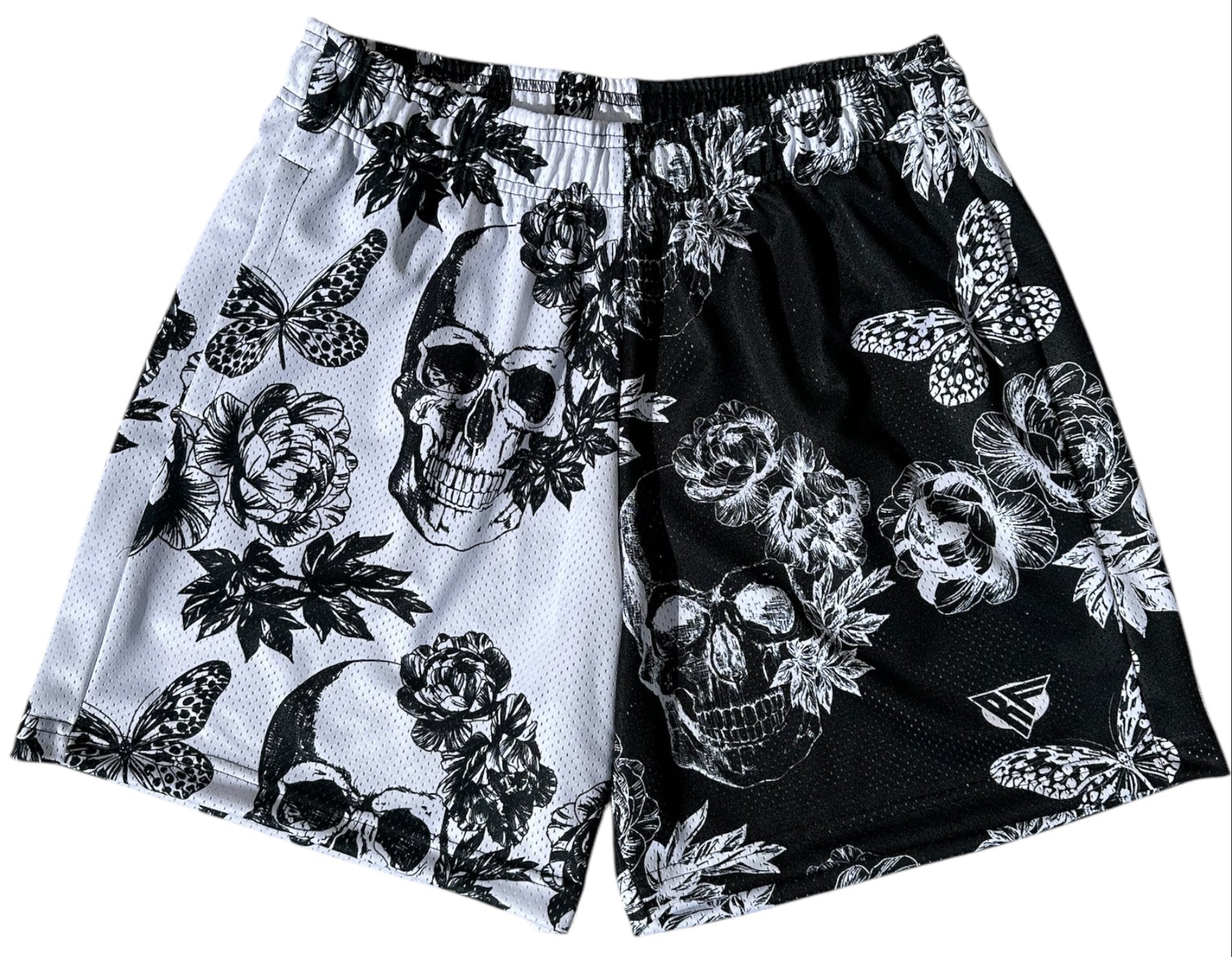 RF-Wear Men's Split Skull Shorts - Black/White – RFwear