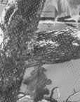 Close-up of RF-Wear Men's Mesh Tree Camo Shorts in Grey