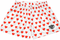 RF-Wear Men's Mini Hearts Shorts in White/Red