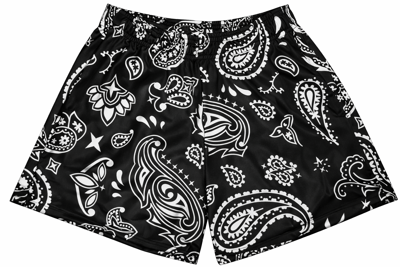 RF-Wear Men's Paisley Shorts in Black
