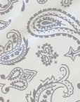 Close-up of RF-Wear Men's Paisley Shorts in Cream/Grey 