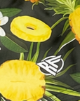 Close-up of  RF-Wear Men's Pineapple Paradise Shorts with RF logo