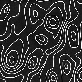 Close-up of RF-Wear Men's Quarter Zip Topography in Black/White