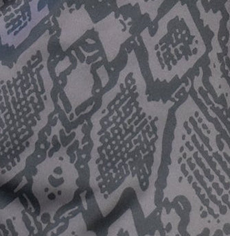 Close-up of RF-Wear Men's Snakeskin Shorts in Black