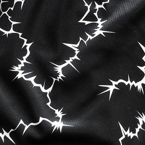 Close-up of RF-Wear Men's Sparks Shorts in Black/White