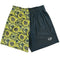 RF-Wear Men's Split Sunflower Shorts in Black/Yellow