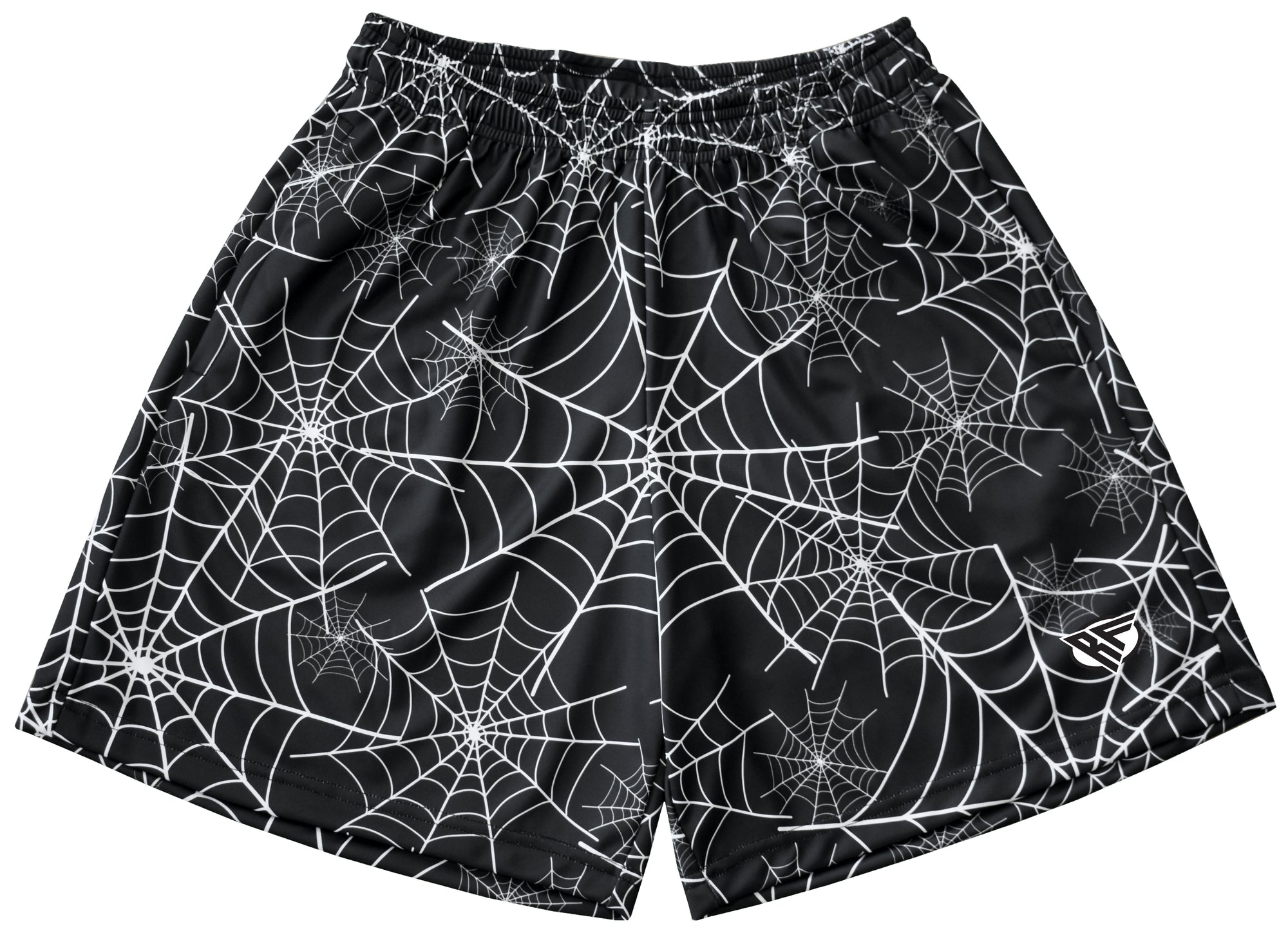 RF-Wear men's spider Web shorts in Black