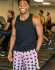 RF Wear Men's Mesh Butterfly Shorts - Pink Lilac -  Model Front View