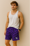RF Wear Men's Mesh Butterfly Shorts - Purple - Model Front View