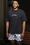 RF Wear Men's Mesh Chain Link Shorts - White/Black - Model Front View