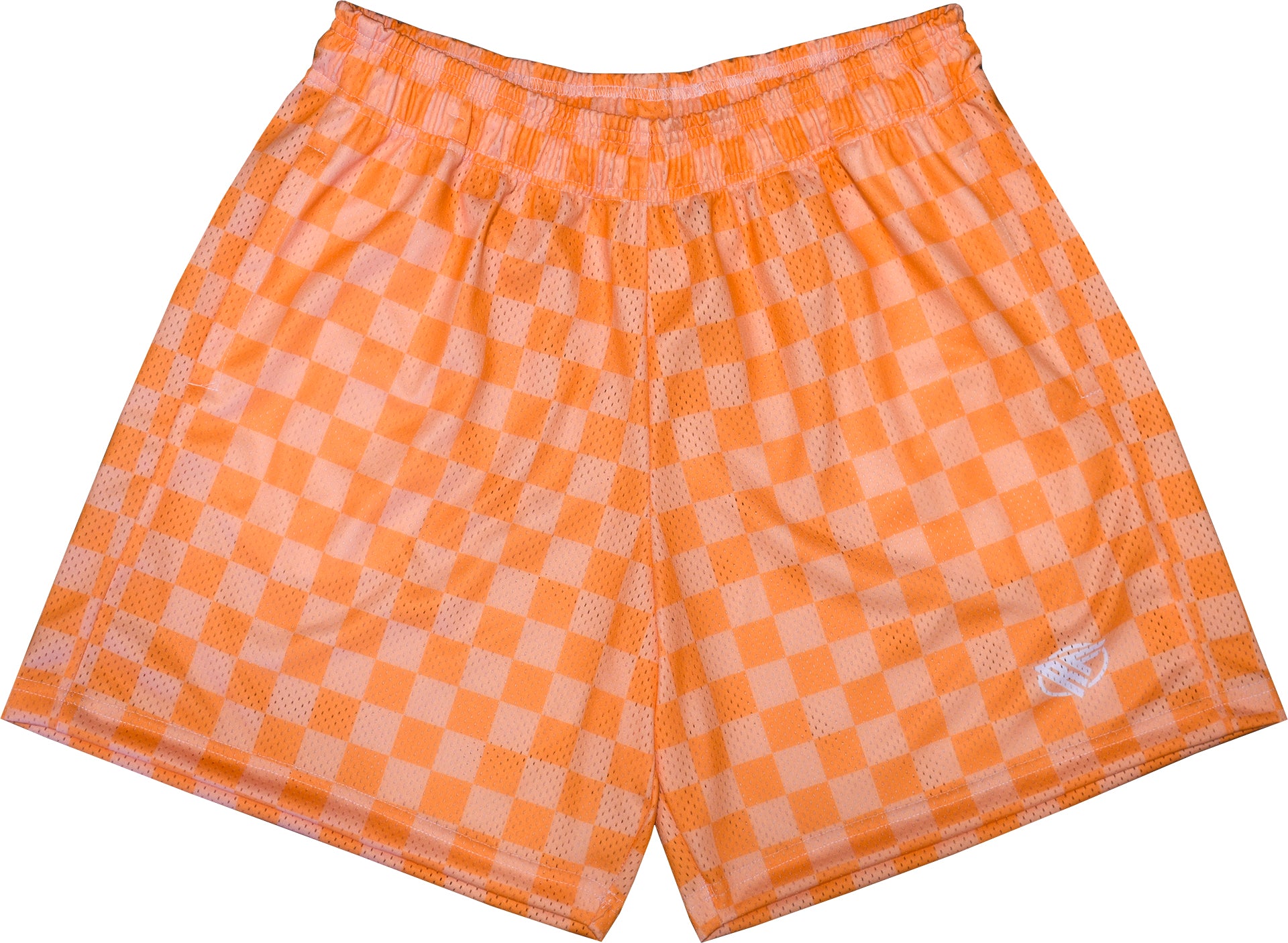RF Wear Men's Mesh Checkered Shorts - Peach 