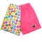 RF Wear Mesh Split Convo Heart Shorts Pink Multicolor