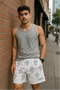 RF Wear Men's Mesh Crosses Shorts  3.0 - White/Black - Front