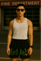 RF Wear Men's Mesh Fire Shorts - Black/Green - Model Front View