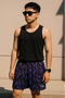 RF Wear Men's Mesh Flame Shorts - Purple/Black - Model Front View