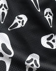 Close-up of RF-Men's Mesh Ghost Shorts in Black/White