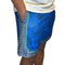 RF Wear Men's Mesh Minnesota Paisley Basketball Shorts - Blue - Model Side View
