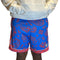 RF Wear Men's Mesh Oklahoma City Paisley Basketball Shorts - Blue/Red - Model Front View