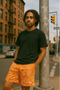 RF Wear Mesh Paisley Shorts - Orange/White - Front
