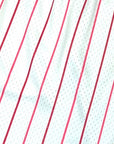 Close-up of Men's RF-Wear Mesh Pinstripe Short - Pink on White