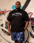 RF Men's Mesh Psychedelic Shorts - Black/Multicoor