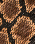 Close-up of RF-Wear Men's Snakeskin Shorts in Brown
