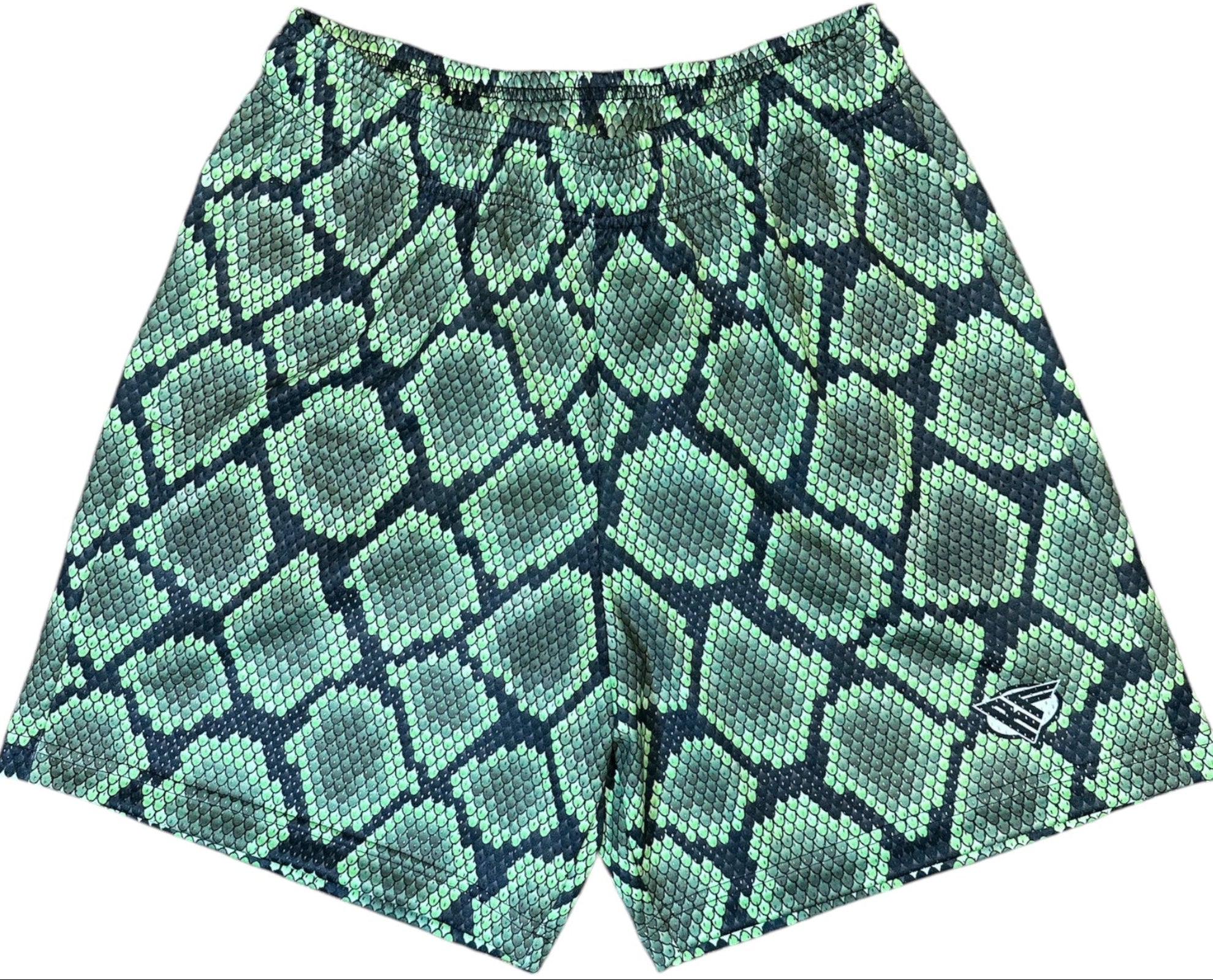 RF Wear Men's Mesh Snakeskin Shorts - Green