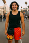 RF Wear Men's Mesh Split Flaming Pepper Shorts - Model Front View