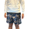 RF Wear Men's Mesh Tree Camo Shorts - Storm - Model Front View-2