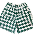 RF Mesh Houndstooth Shorts - Green and White