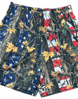 RF Men's Mesh Tree Camo Shorts - USA Flag