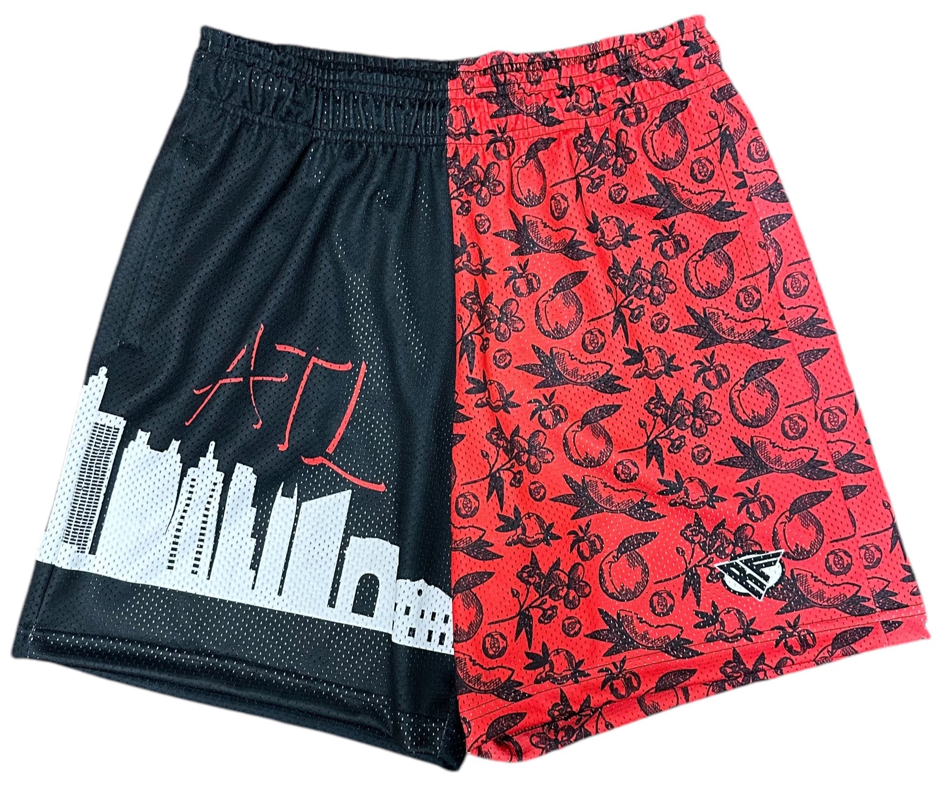 RF Men&#39;s Mesh Atlanta Cityscape Shorts -  Black/Red