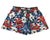 Women's Floral Shorts - Red/White/Blue