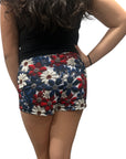 RF Women's Floral Shorts - Red/White/Blue