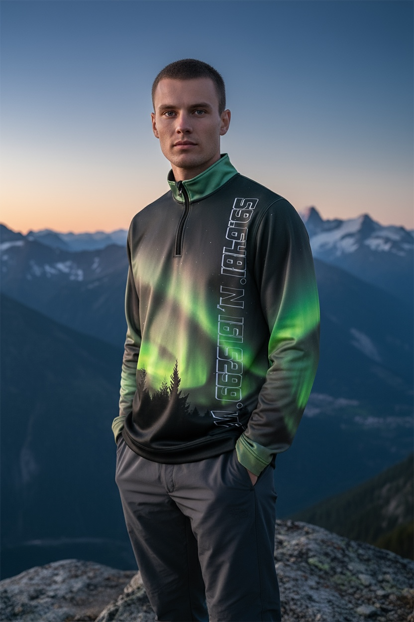 RF Wear Men's Borealis Top - Multicolor - Model Front View