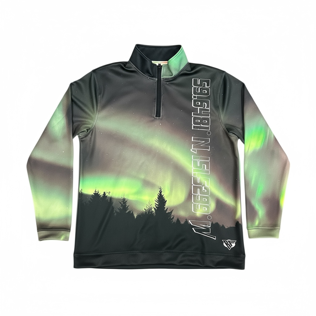 RF Wear Men&#39;s Quarter Zip Borealis Top - Multicolor - Product Front View 2