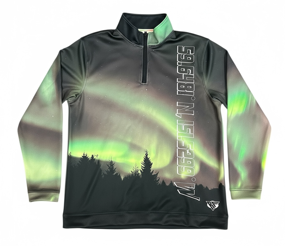 RF Wear Men's Quarter Zip Borealis Top - Multicolor - Product Front View 2