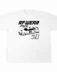 RF-Wear Racing Graphic on Front T-Shirt in White