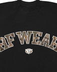 Close-up of RF-Wear Camo T-Shirt in Black