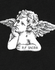 Close-up of RF-Wear Cherub T-Shirt in Black