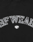 Close-up of RF-Wear Desert Camo T-Shirt in Black
