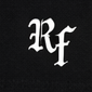 Close-up of RF-Wear Mini Print T-Shirt in Black Logo