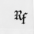 Close-up of RF-Wear Mini Print T-Shirt in White Logo
